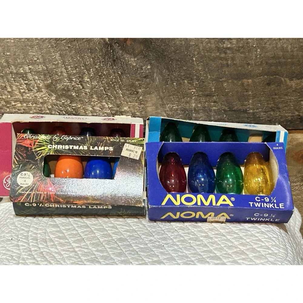 Vintage Christmas Lights Bulbs Lot NEW NOS Indoor Twinkle 120V Untested